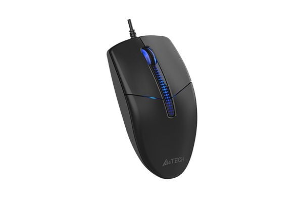 A4Tech N-530S, Ambidextrous, USB Type-A, 1200 DPI, Svart