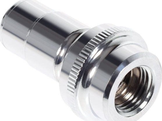 Alphacool 13882, Letkuliitin, messinki, kromi, 1/4", urosliitin, naarasliitin