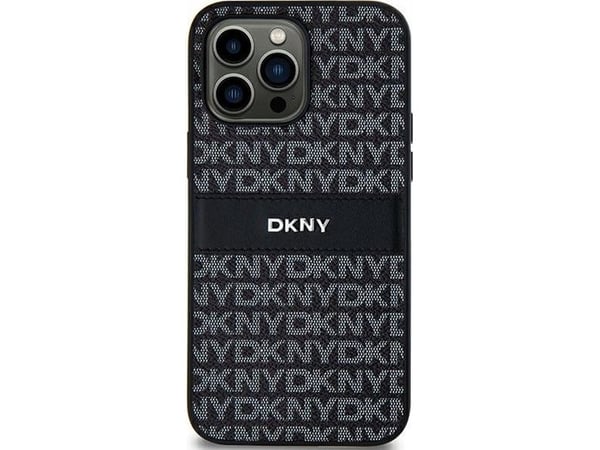 DKNY lær mono stripe & metall-logo-etui til Samsung Galaxy S24+ - sort