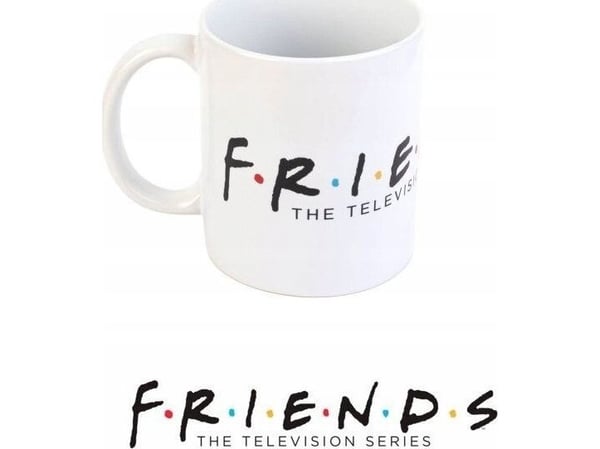 Friends & Draugai - keramisk krus i gaveeske 350 ml (hvit)
