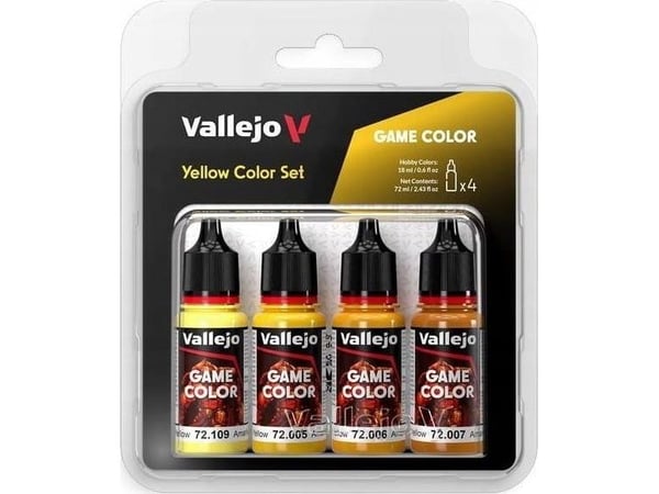 Vallejo 72.378 Game Color Yellow Color Set 4 x (18 ml)