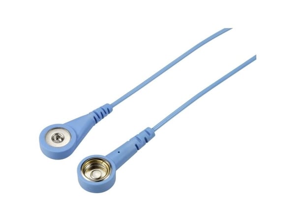 TRU COMPONENTS ESD-jordingskabel TC-12358912 lys blå 1,80 m