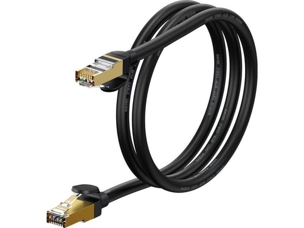 Baseus Ethernet RJ45 verkkokaapeli, 10Gbps, 1m (musta)