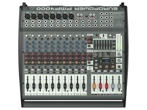 Behringer PMP4000, 20 kanaler, 1050 W, Sort