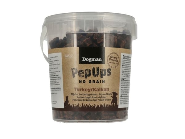 DOGMAN Pep Ups No Grain kalkon 500g