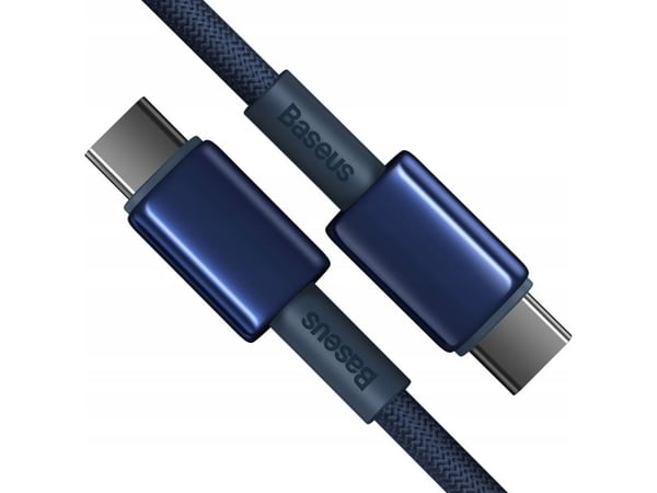 Baseus USB-kabel USB-C til USB-C 1 m - blå (BSU4879) Baseus USB-kabel USB-C til USB-C 1 m - blå (BSU4879)