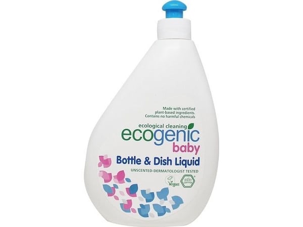 ECOGENIC Ecogenic, puhdistusaine pulloille, tuttipulloille ja leluille, hajusteeton, 500ml