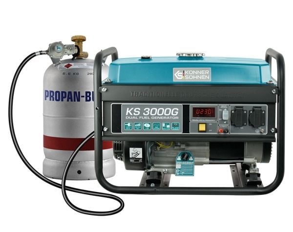 Könner & Söhnen hybrid (bensin/gass) generator 2,6kW 230V KS 3000 G