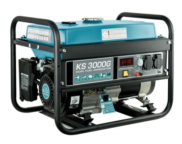 Könner & Söhnen hybrid (bensin/gass) generator 2,6kW 230V KS 3000 G