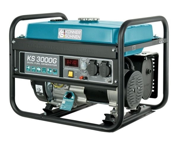 Könner & Söhnen hybrid (bensin/gass) generator 2,6kW 230V KS 3000 G