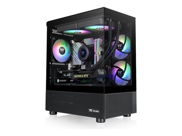 Thermaltake View 170 TG ARGB Micro, Micro Tower, PC, musta, mikro ATX, Mini-ITX, SPCC, Karkaistu lasi, Pelaaminen