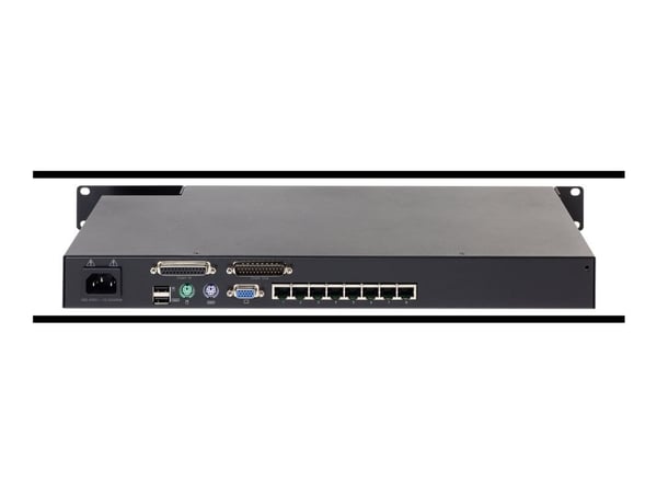 APC KVM0108A, 1600 x 1200 pikseliä, Telineasennus, 1U, Musta