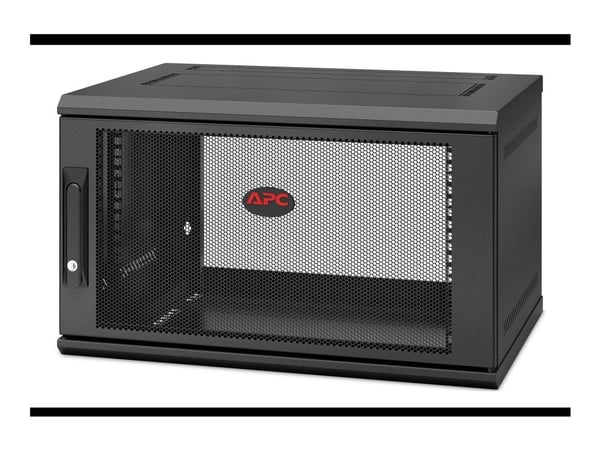 APC NetShelter WX AR106SH4 - Skap - veggmonterbar - svart - 6U - 19"