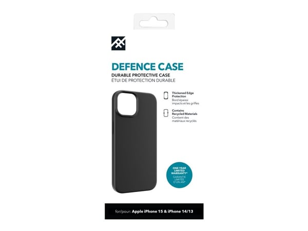 iFrogz Defence - Baksidesskydd för mobiltelefon - D3O - svart - för Apple iPhone 13, 14, 15