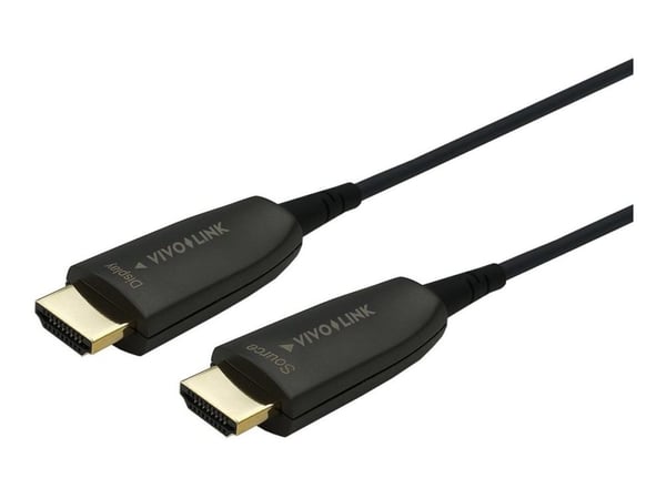 VivoLink Professional - HDMI-kabel med Ethernet - HDMI hane till HDMI hane - 7.5 m - fiberoptisk - svart - 4K120Hz stöd, 8K60 Hz (7680 x 4320) stöd