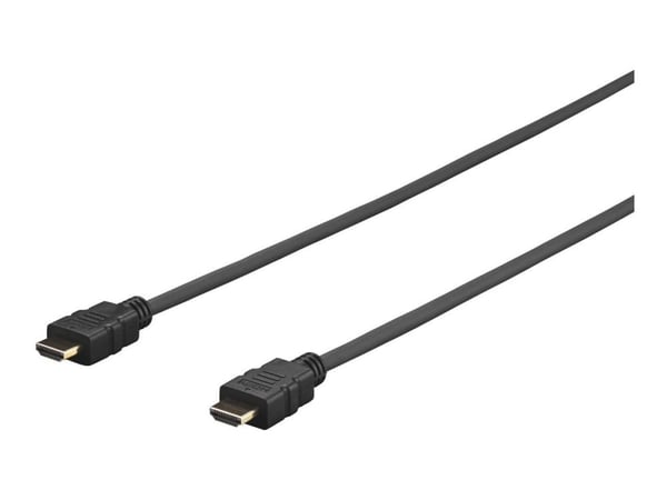 VivoLink - HDMI-kabel med Ethernet - HDMI hann til HDMI hann - 7.5 m - svart - 4K 30Hz støtte, slank