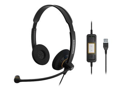 EPOS IMPACT SC 60 USB ML - Kuulokkeet - korvassa - kaapeli - USB - musta oranssilla värillä