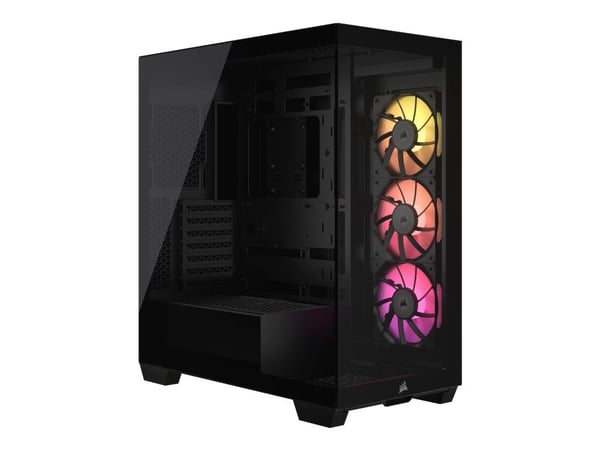 CORSAIR iCUE LINK 3500X RGB - Mid tower - utökad ATX - genomskinlig sidopanel (härdat glas) - ingen strömförsörjning (ATX) - svart - USB/ljud