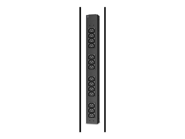 APC AP6003A, Perus, 0U/2U, Yksivaiheinen, Vaaka/Pysty, Musta, 14 AC-pistorasia(a)