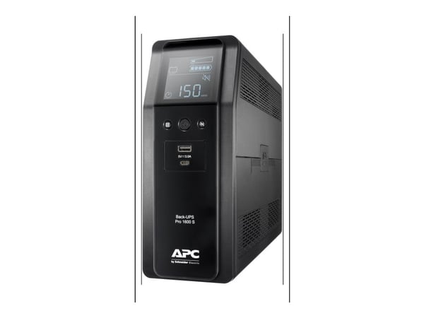 APC Back-UPS Pro BR1600SI - UPS - AC 220-240 V - 960 watt - 1600 VA - 260 Wh - USB - utgangskontakter: 8 - svart