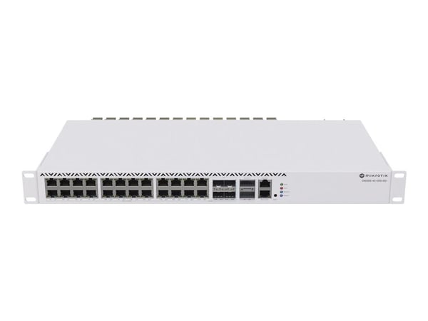 MikroTik CRS326-4C+20G+2Q+RM - Kytkin - L3 - 20 x 2.5GBase-T + 4 x combo 2.5/10 Gigabit SFP+ + 2 x 40 Gigabit QSFP+ - pöytäkone, telineeseen asenne...