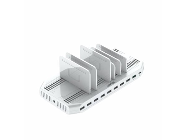 Charging station Unitek Y-2190, 10 x USB; QC3.0; USB-C Power Delivery; 160W