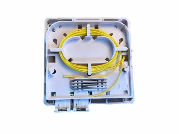 EFB-Elektronik FTTH-boks for 4 koblinger SC-S eller LC-D 80x80 med kabelføring, krympeversjon Produsent: EFB Elektronik (FTTH-BOX-IN-6)