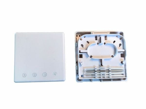 EFB-Elektronik FTTH-boks for 4 koblinger SC-S eller LC-D 80x80 med kabelføring, krympeversjon Produsent: EFB Elektronik (FTTH-BOX-IN-6)