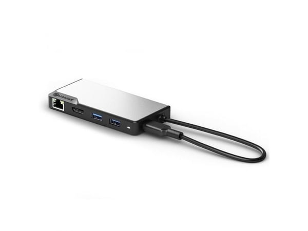 ALOGIC UCFUPRGEV2-SGR, USB 3.2 Gen 1 (3.1 Gen 1) Type-C, 100 W, 100,1000 Mbit/s, Musta, Harmaa, 60 Hz, HDMI, RJ-45, USB 3.2 Gen 1 (3.1 Gen 1) Type-...