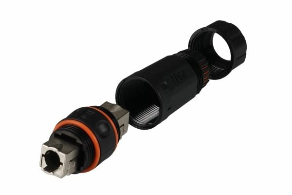 IP68 kaapeliliitin Cat.6A 10Gbit/s AWG22/1-26/1:lle Valmistaja: EFB Elektronik (IP68KV6AWP)