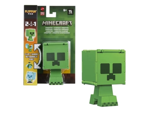 Minecraft FLIPPIN'' FIGS Assortment, 6 vuosi/vuosia, Minecraft, Valikoidut värit, Muovi