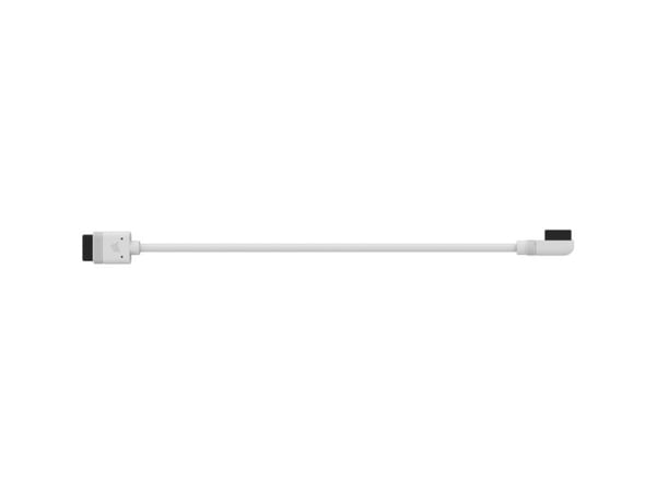 Corsair iCUE LINK - Strøm/data-kabel - CORSAIR iCUE link vinklet til CORSAIR iCUE link rett - 20 cm - hvit (en pakke 2)