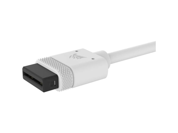 Corsair iCUE LINK - Strøm/data-kabel - CORSAIR iCUE link vinklet til CORSAIR iCUE link rett - 20 cm - hvit (en pakke 2)