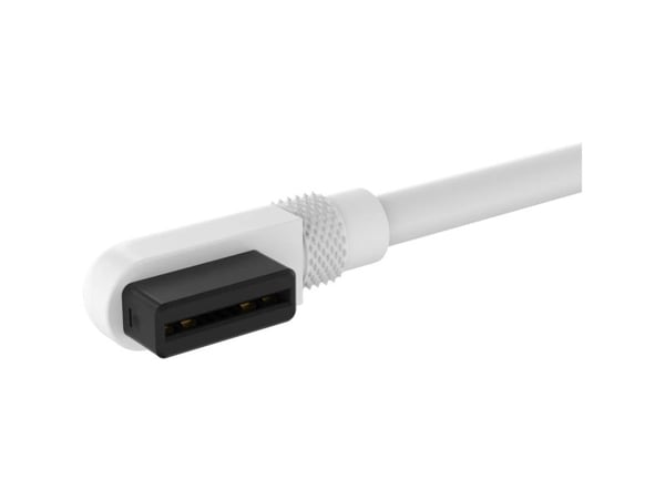 Corsair iCUE LINK - Strøm/data-kabel - CORSAIR iCUE link vinklet til CORSAIR iCUE link rett - 20 cm - hvit (en pakke 2)