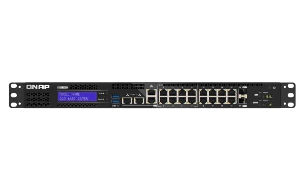 QNAP QGD-1602-C3758-16G 8x2.5GbE PoE-porter 8x1GbE PoE-porter 2xSFP+ 10GbE. Totalt strømforbruk på 280W