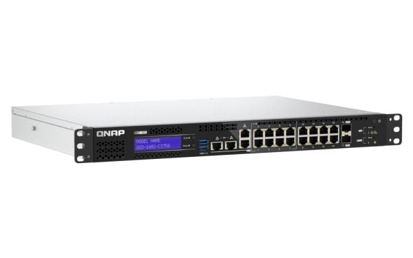 QNAP QGD-1602-C3758-16G 8x2.5GbE PoE-porter 8x1GbE PoE-porter 2xSFP+ 10GbE. Totalt strømforbruk på 280W