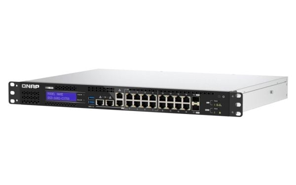 QNAP QGD-1602-C3758-16G 8x2.5GbE PoE-porter 8x1GbE PoE-porter 2xSFP+ 10GbE. Totalt strømforbruk på 280W