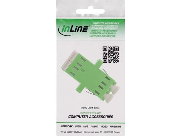 InLine 89989R, LC, Vihreä, Yksittäistila, 15 mm, 30 mm, 10 mm
