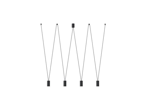 Nowodvorski svart hengelampe More Tone 7822 minimalistisk til soverom
