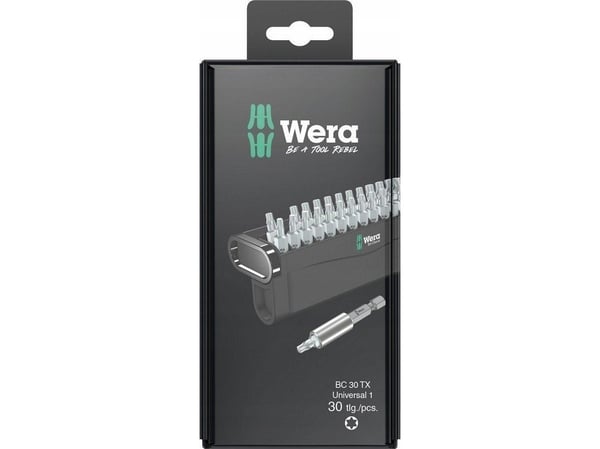 Wera 05057900001, 30 stykker, Torx Plus, 1/4", TX10, TX15, TX20, TX25, TX30, TX40, 266 g, Boks