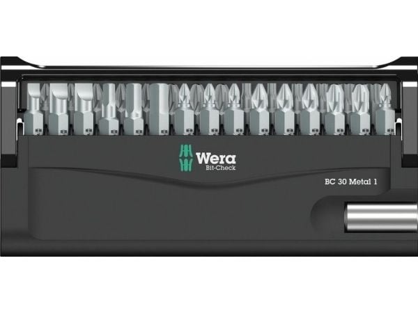 Wera 05057440001, 29 stykker, Philips, Pozidriv, Sporet, Torx Plus, 1/4", PH 1, PH 2, PH 3, PZ 1, PZ 2, PZ 3, TX10, TX15, TX20, TX25, TX30, TX40