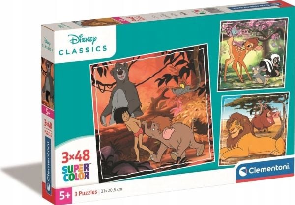 Clementoni Puzzle 3x48el firkantet Disney Classic 25299