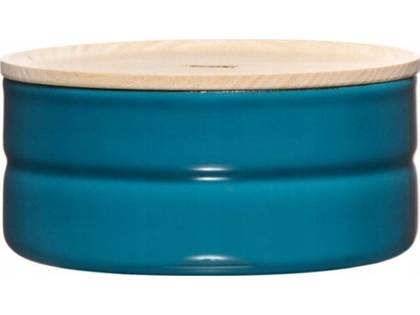 Riess kjøkkenbeholder lav med lokk i tre Silent Blue 0,6 l