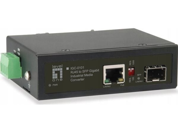 LevelOne IGC-0101 - Medieomformer - 1GbE - 10Base-T, 100Base-TX, 1000Base-T, 1000Base-X - RJ-45 / SFP (mini-GBIC)