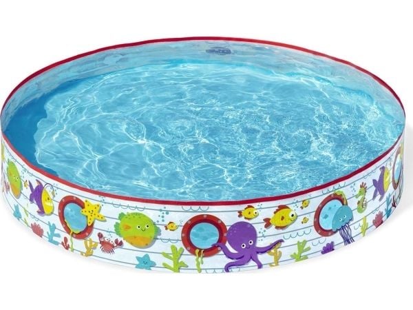 Bestway 55029, Oppblåsbart basseng, 340 l, Rund, 2 år, PVC, Vinyl, Flerfarget
