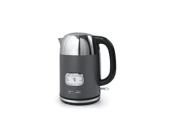 Muse MS-020 DG, 1,7 l, 2200 W, Grå, Rustfritt stål, Rustfritt stål, Vannivåindikator, Trådløs