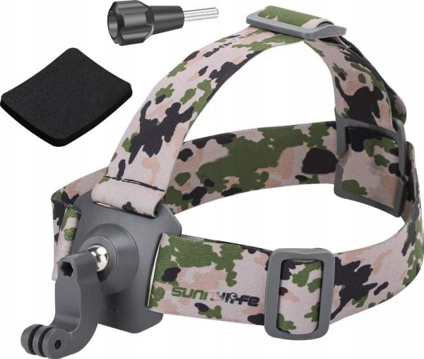 SunnyLife hodemontert brakett pannebånd + 3D kulehode for Gopro Sjcam Xiaomi Dji Insta360 / Td672-m kameraer