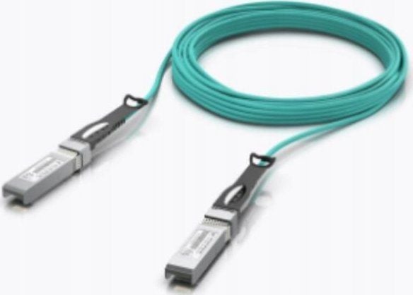 Ubiquiti - Direkte 25GBase-koblingskabel - SFP28 til SFP28 - 10 m - 3 mm - fiberoptisk - Active Optical Cable (AOC) - akvamarin