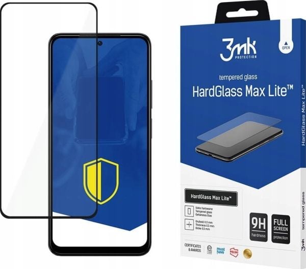 9H 3mk HardGlass Max Lite™-glass på Xiaomi Redmi Note 12s