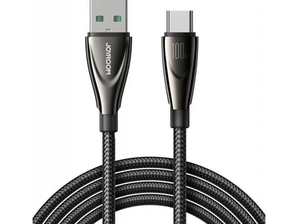 Kaapeli USB Joyroom Kaapeli Joyroom Pioneer Series SA31-AC6 USB-A / USB-C 100W 1.2m czarny carny Kaapeli USB Joyroom Kaapeli Joyroom Pioneer Series SA31-AC6 USB-A / USB-C 100W 1.2m czarny carny
